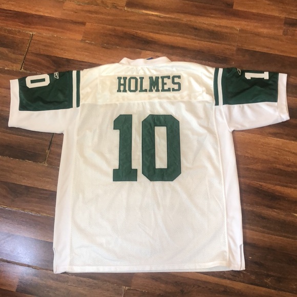 NFL REEBOK NEW YORK JETS JERSEY MEN'S SIZE 56 100% AUTHENTIC SANTONIO HOLMES #10 - Picture 7 of 15